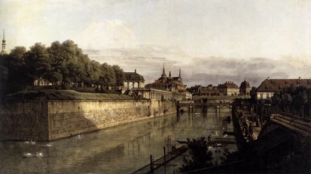 Der Wassergraben des Zwingers in Dresden